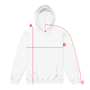 Hoodie measurement diagram